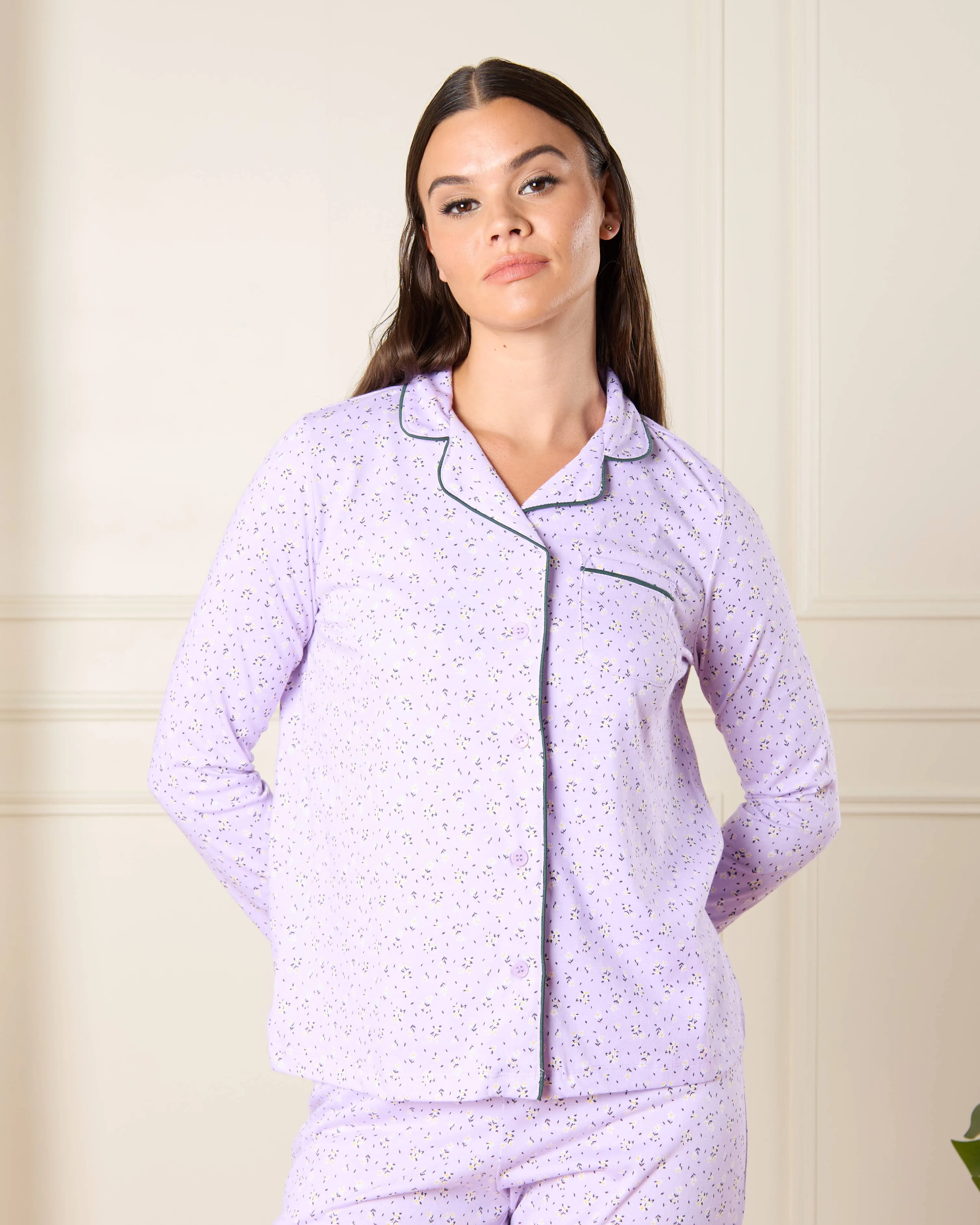 Women Blue Floral Print Pyjama Set (2 Piece) sold by Redtag product image thumbnail 2