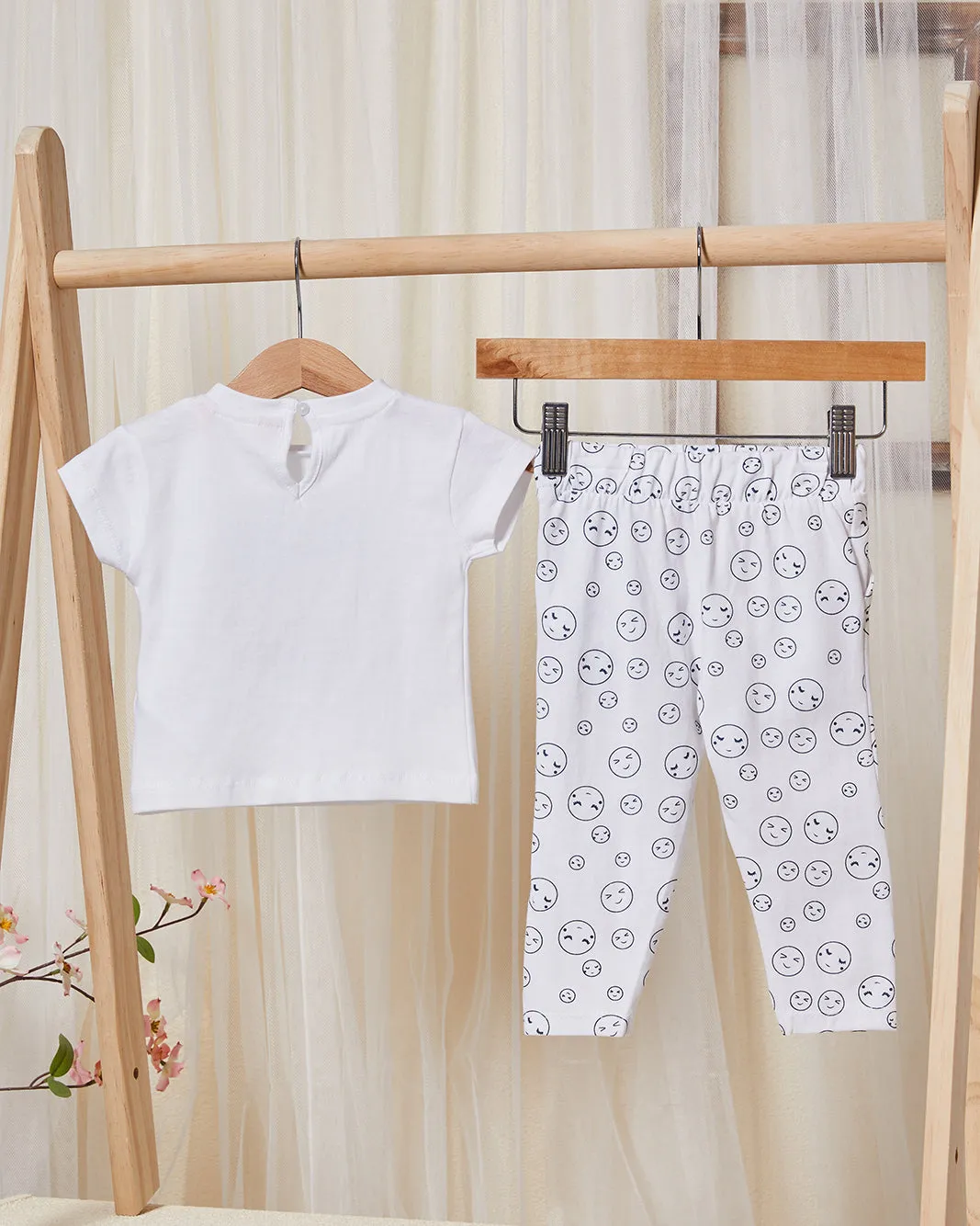 Infant Girls White Print Pyjama Set (2 Piece) sold by Redtag product image thumbnail 4