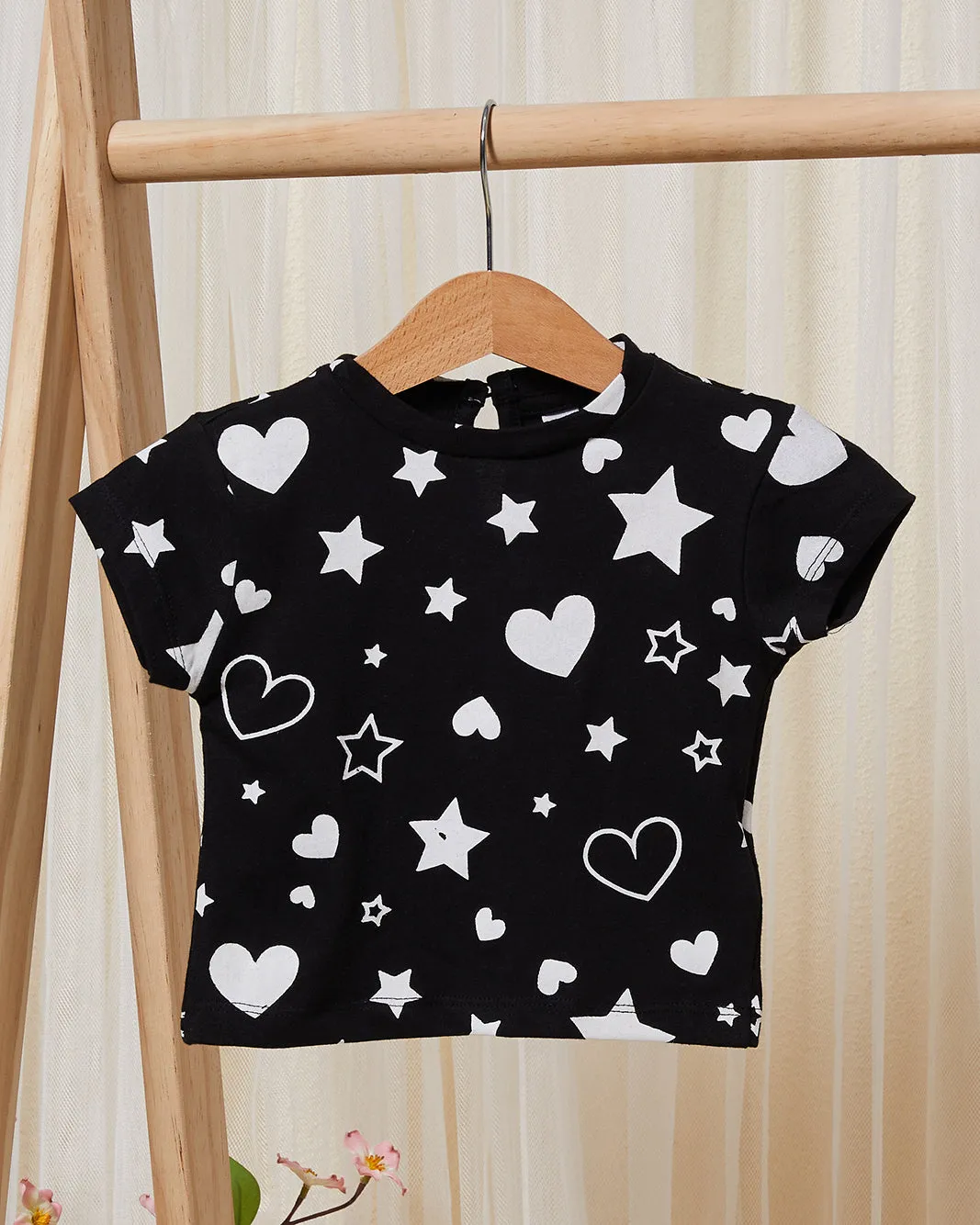 Infant Girls Black Hearts Print Pyjama Set (2 Piece) sold by Redtag product image thumbnail 3