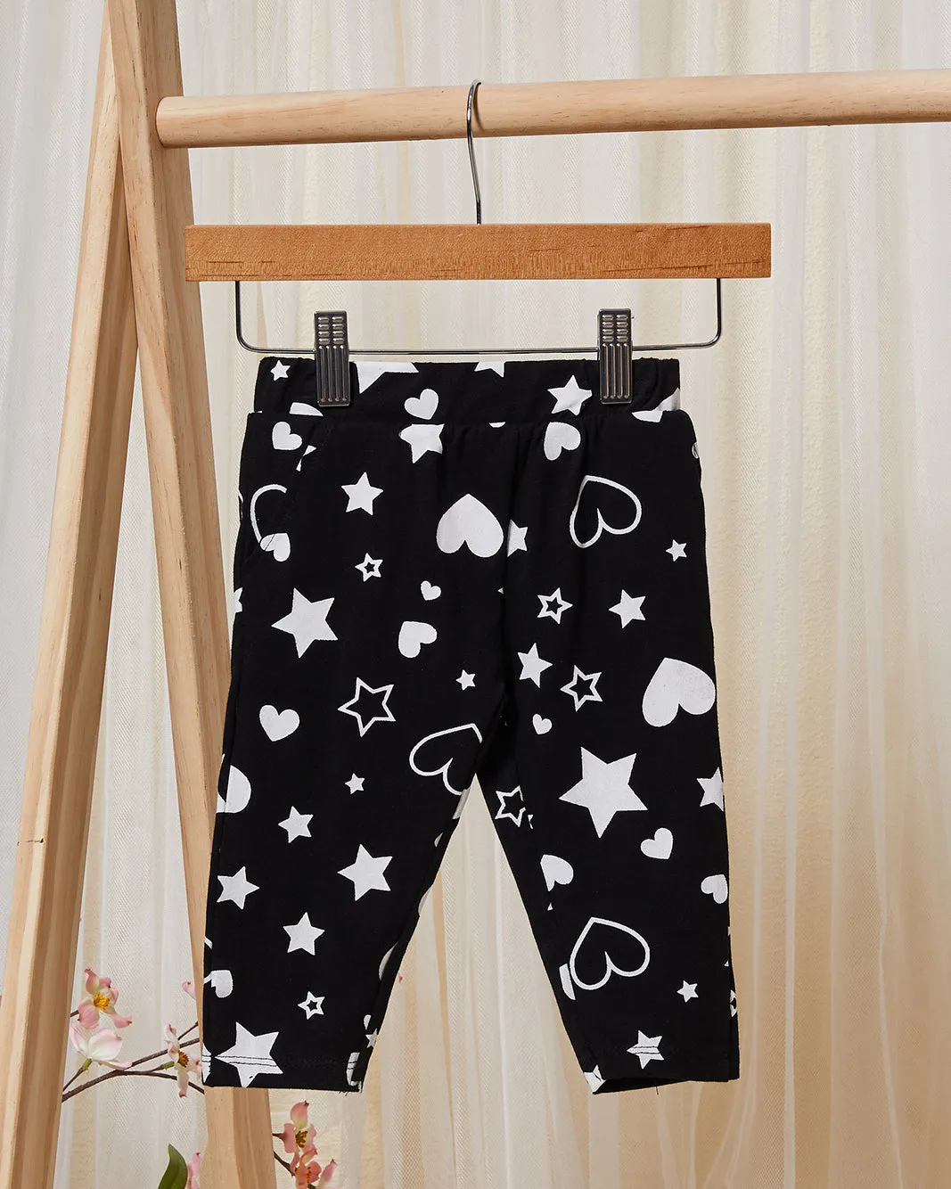 Infant Girls Black Hearts Print Pyjama Set (2 Piece) sold by Redtag product image thumbnail 2