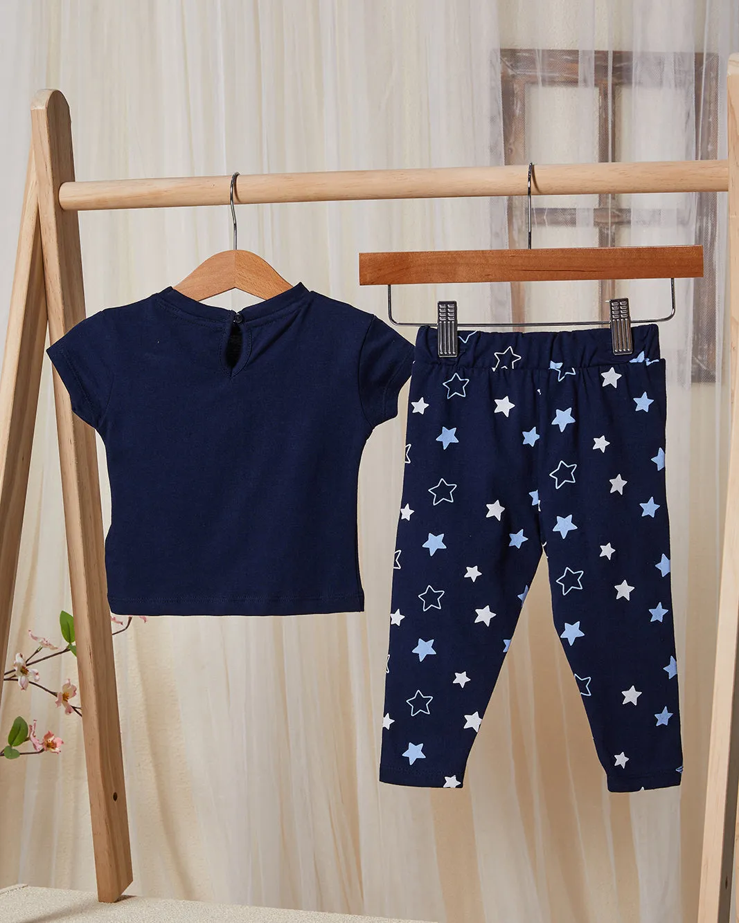 Infant Girls Navy Print Pyjama Set (2 Piece) sold by Redtag product image thumbnail 4