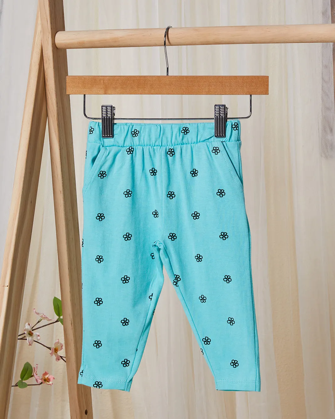 Infant Girls Blue Floral Print Pyjama Set (2 Piece) sold by Redtag product image thumbnail 3