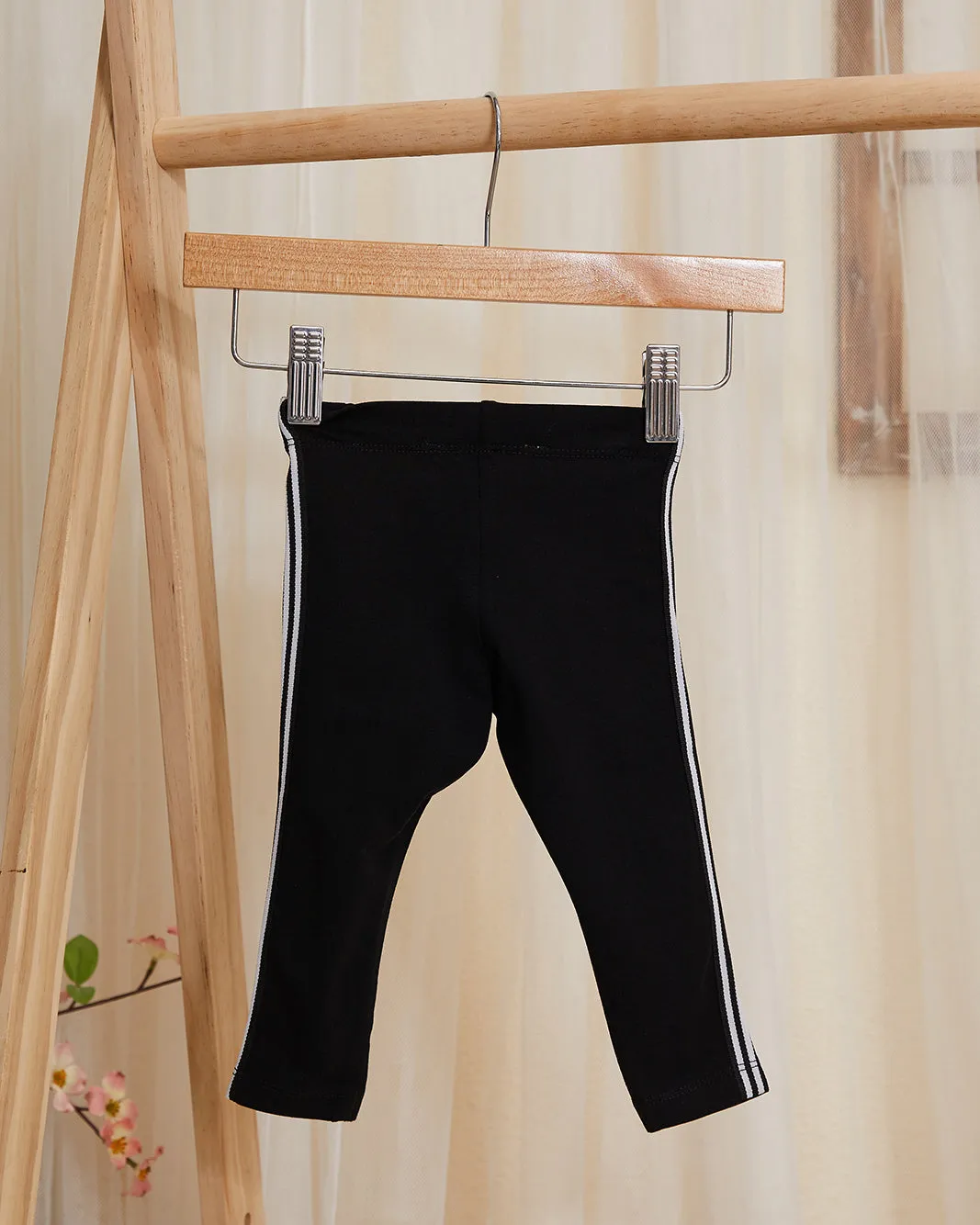 Infant Girls Black Leggings With Side Tape sold by Redtag product image thumbnail 4