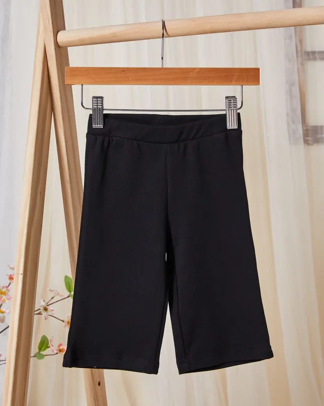 Infant Girls Black Solid Wide Leg Pants sold by Redtag