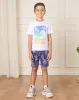 Boys White Big Waves Print T-Shirt sold by Redtag