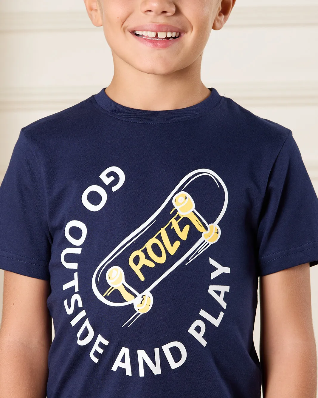Boys Navy Short Sleeves T-Shirt sold by Redtag product image thumbnail 4