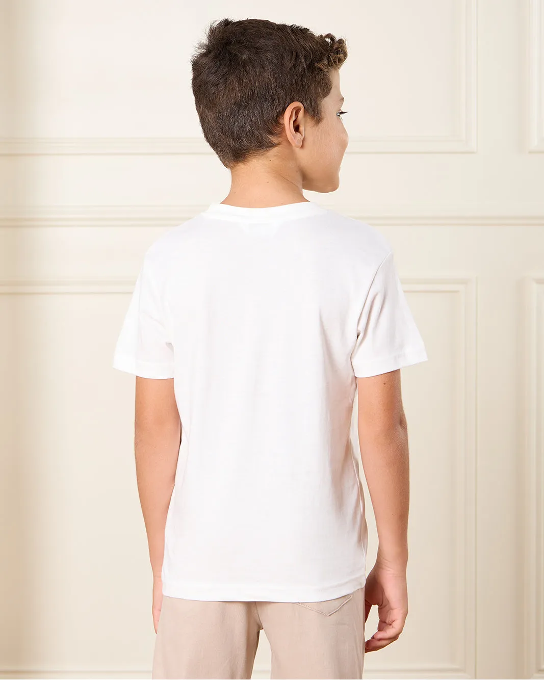 Boys White Skateboard Print T-Shirt sold by Redtag product image thumbnail 3