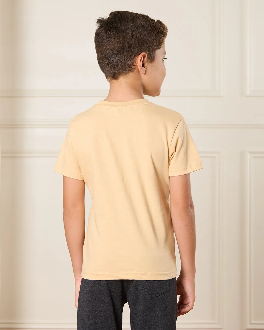 Boys Beige Earth Print T-Shirt sold by Redtag product image thumbnail 3