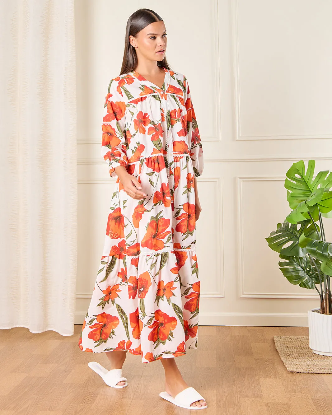 Women White Floral Print Nightgown sold by Redtag product image thumbnail 4
