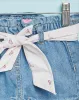 Infant Girls Blue  Shorts With Printed Fabric Belt sold by Redtag