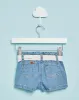 Infant Girls Blue  Shorts With Printed Fabric Belt sold by Redtag