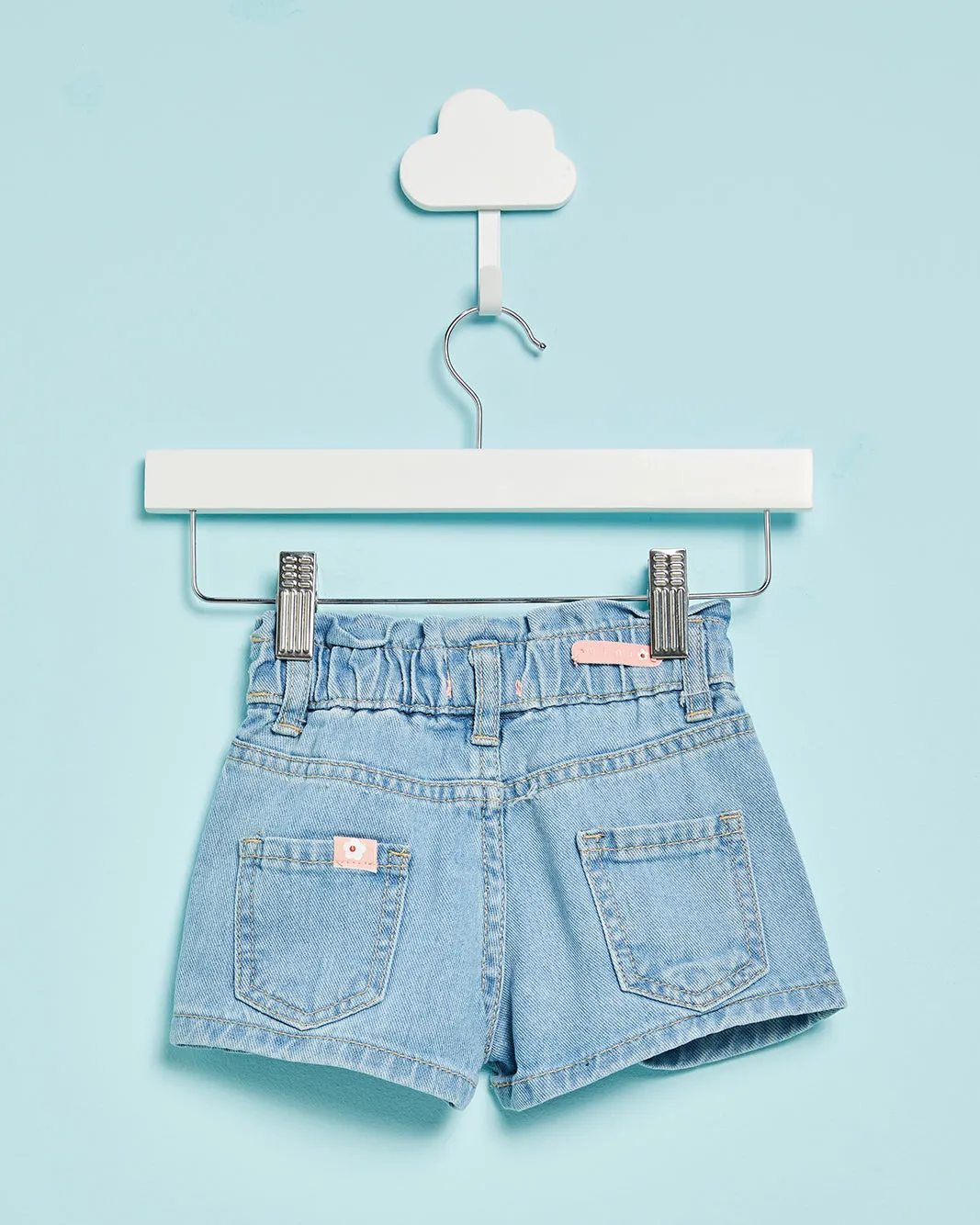 Infant Girls Blue Shorts With Heart Patch sold by Redtag product image thumbnail 4