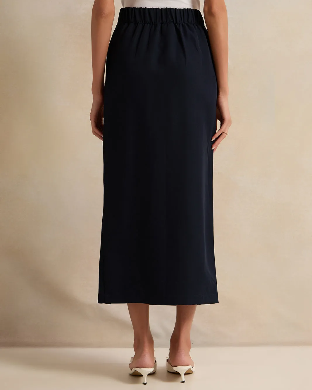 Women Navy Skirt With Button Details sold by Redtag product image thumbnail 3