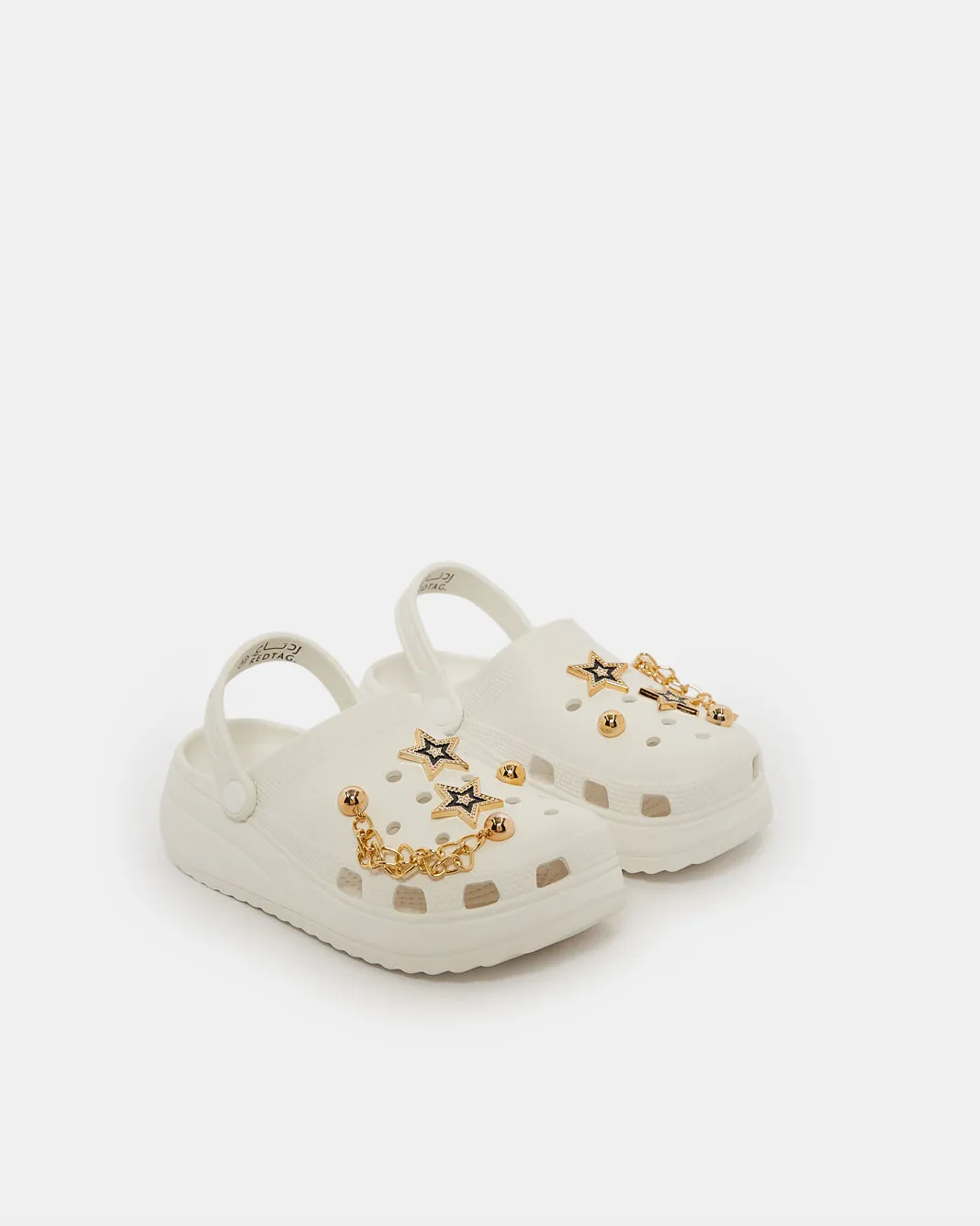 Senior Girls White Star Charm Clog sold by Redtag product image thumbnail 2