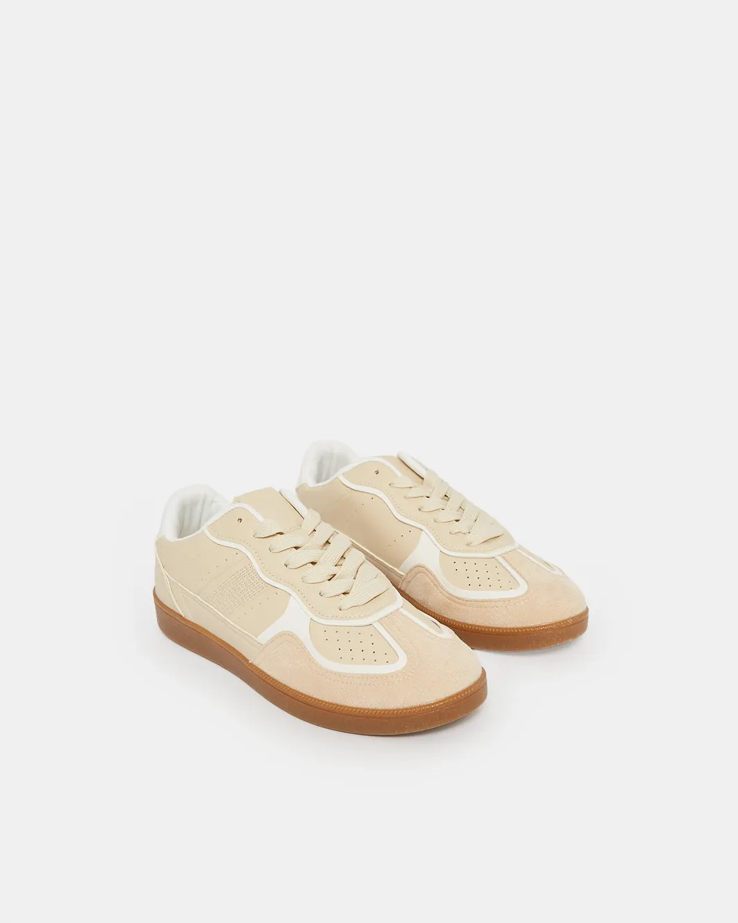 Women Beige Lace Up With Crepe Outsole sold by Redtag product image thumbnail 2