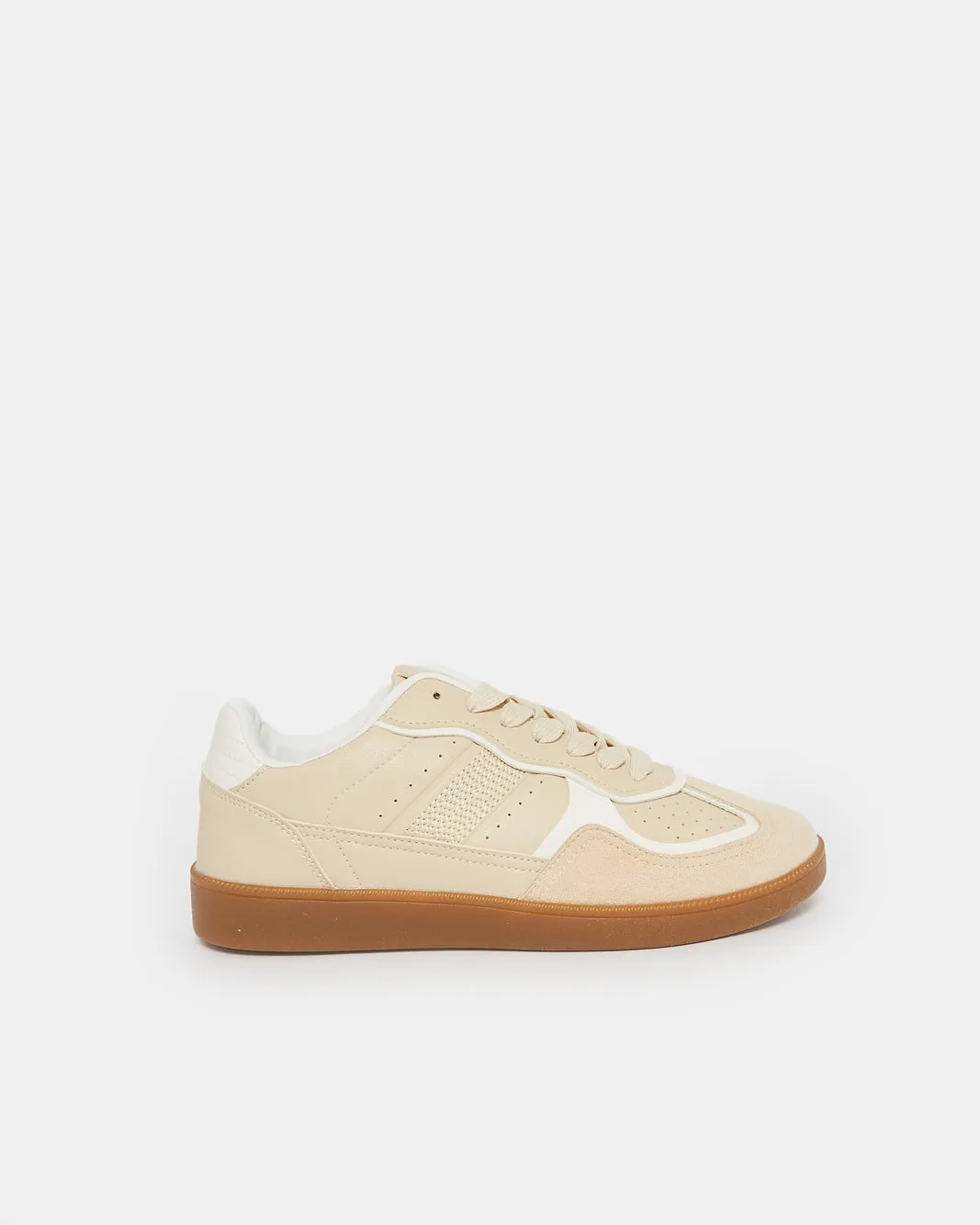 Women Beige Lace Up With Crepe Outsole sold by Redtag