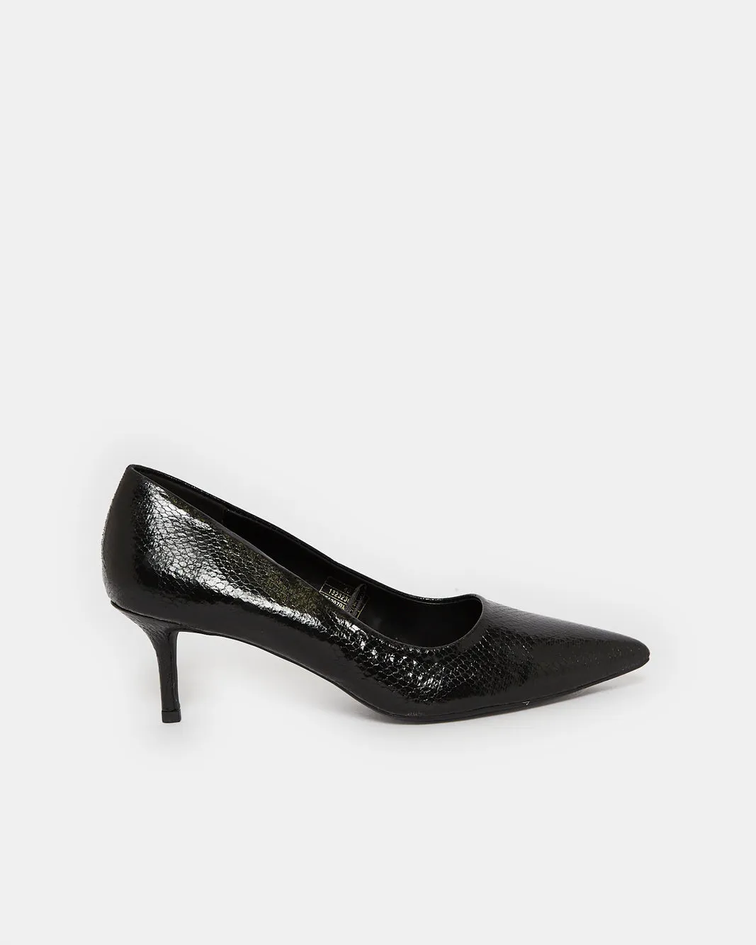 Women Black Snake Court Shoes sold by Redtag