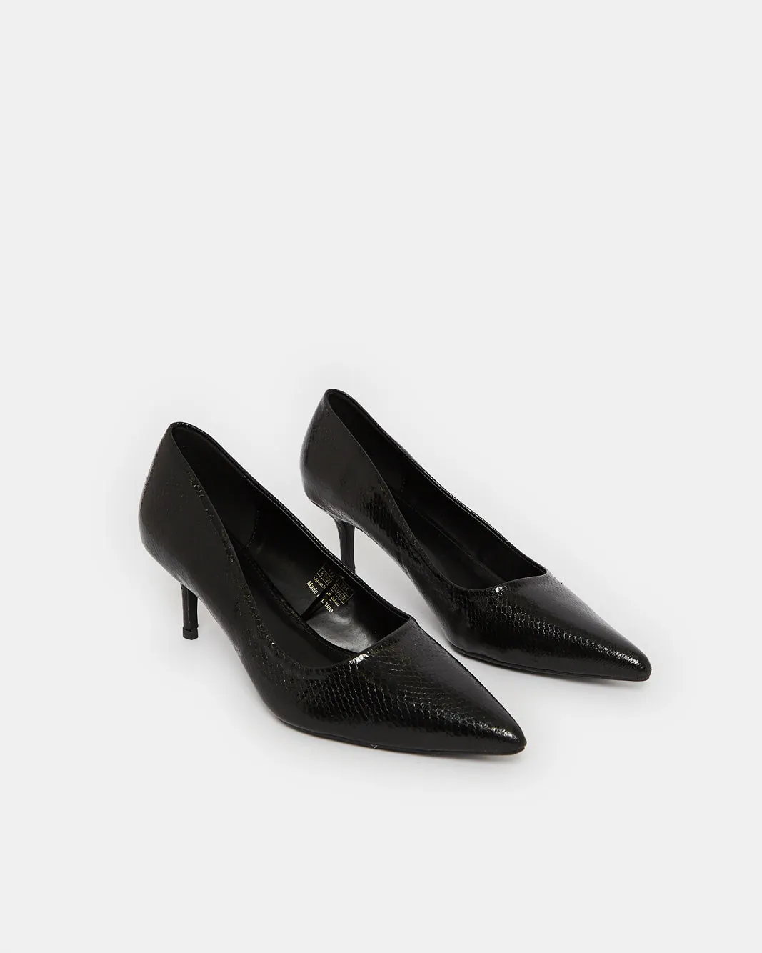 Women Black Snake Court Shoes sold by Redtag product image thumbnail 2