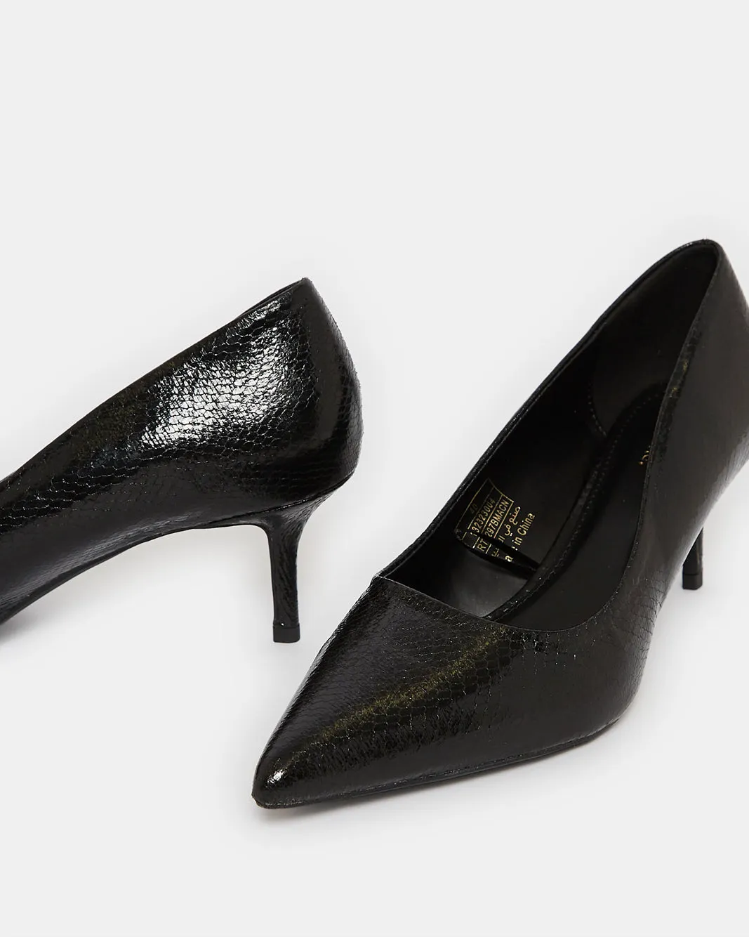 Women Black Snake Court Shoes sold by Redtag product image thumbnail 3