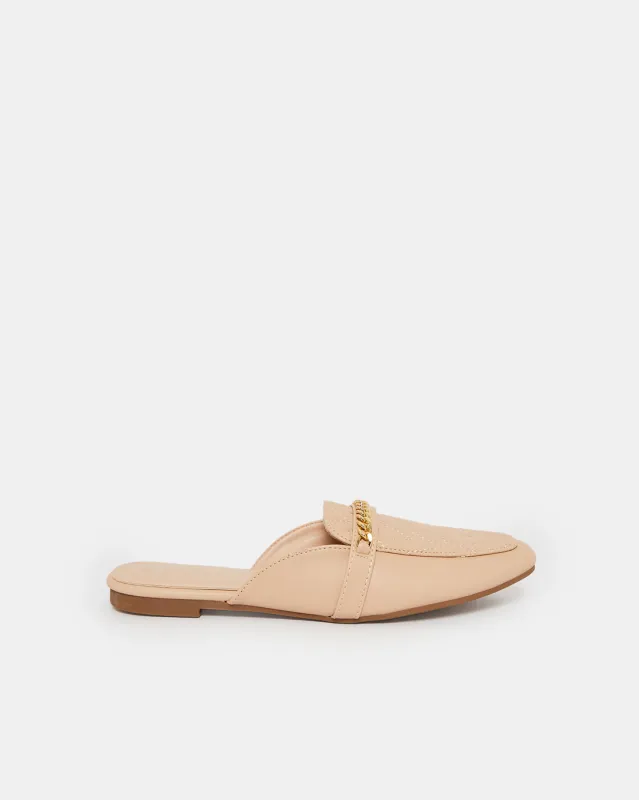 Women Beige Loafer Mules sold by Redtag