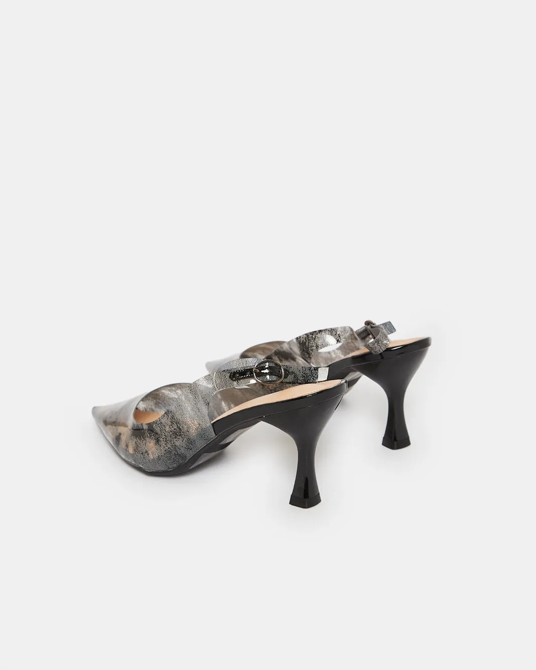 Women Black Embellished Slingback sold by Redtag product image thumbnail 4