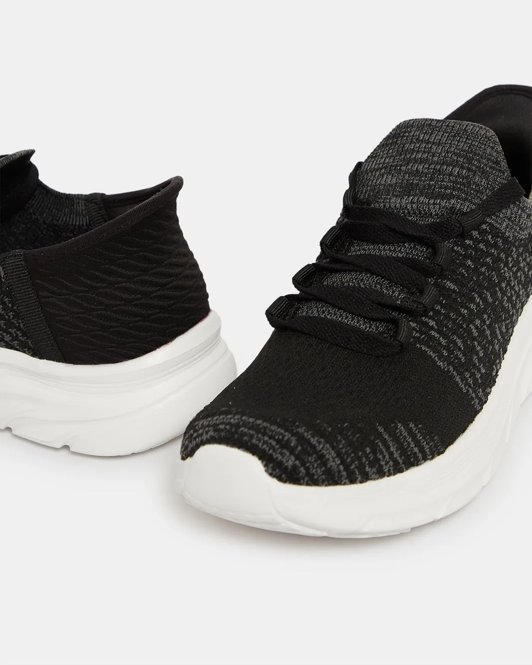 Women Black Lace Up Sneakers sold by Redtag product image thumbnail 3