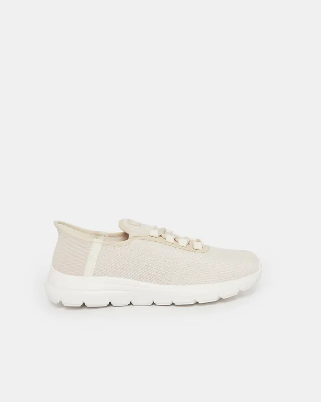 Women Ecru Lace Up Sneakers sold by Redtag