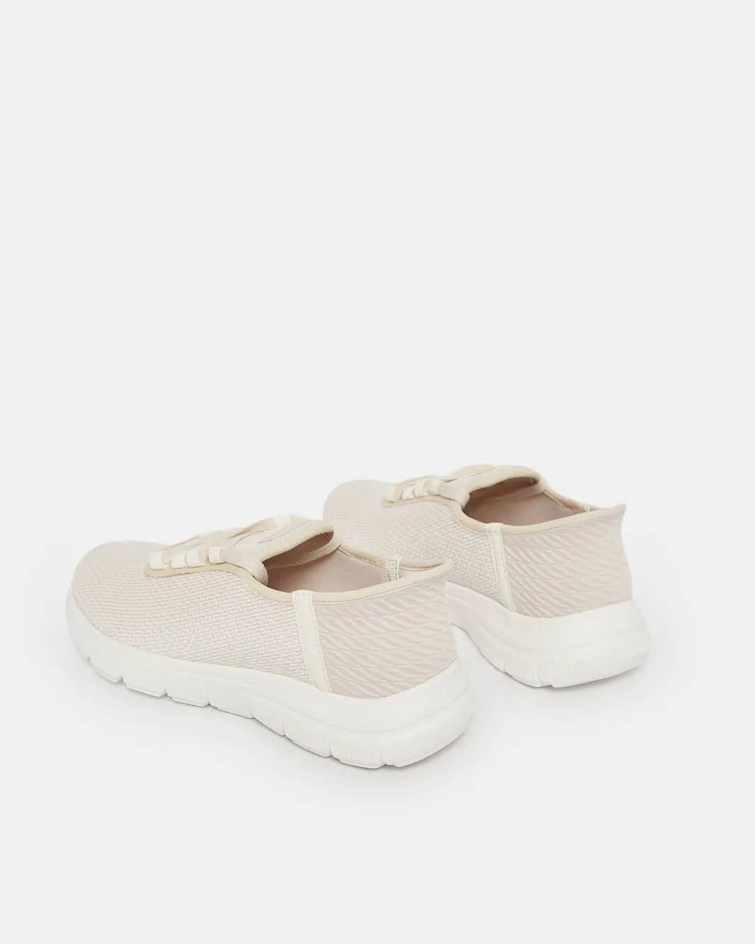 Women Ecru Lace Up Sneakers sold by Redtag product image thumbnail 4