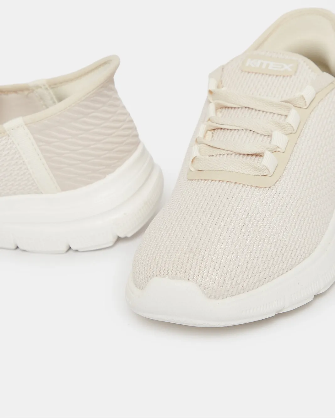 Women Ecru Lace Up Sneakers sold by Redtag product image thumbnail 3