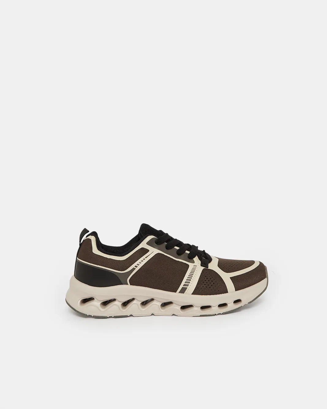 Men Brown Textured Sneakers sold by Redtag