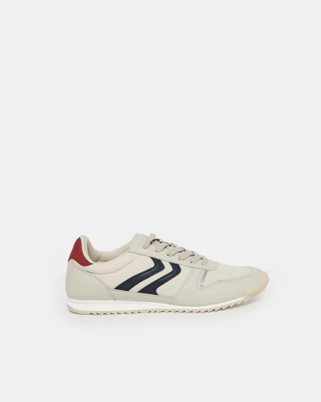 Men Grey Material Block Sneakers sold by Redtag