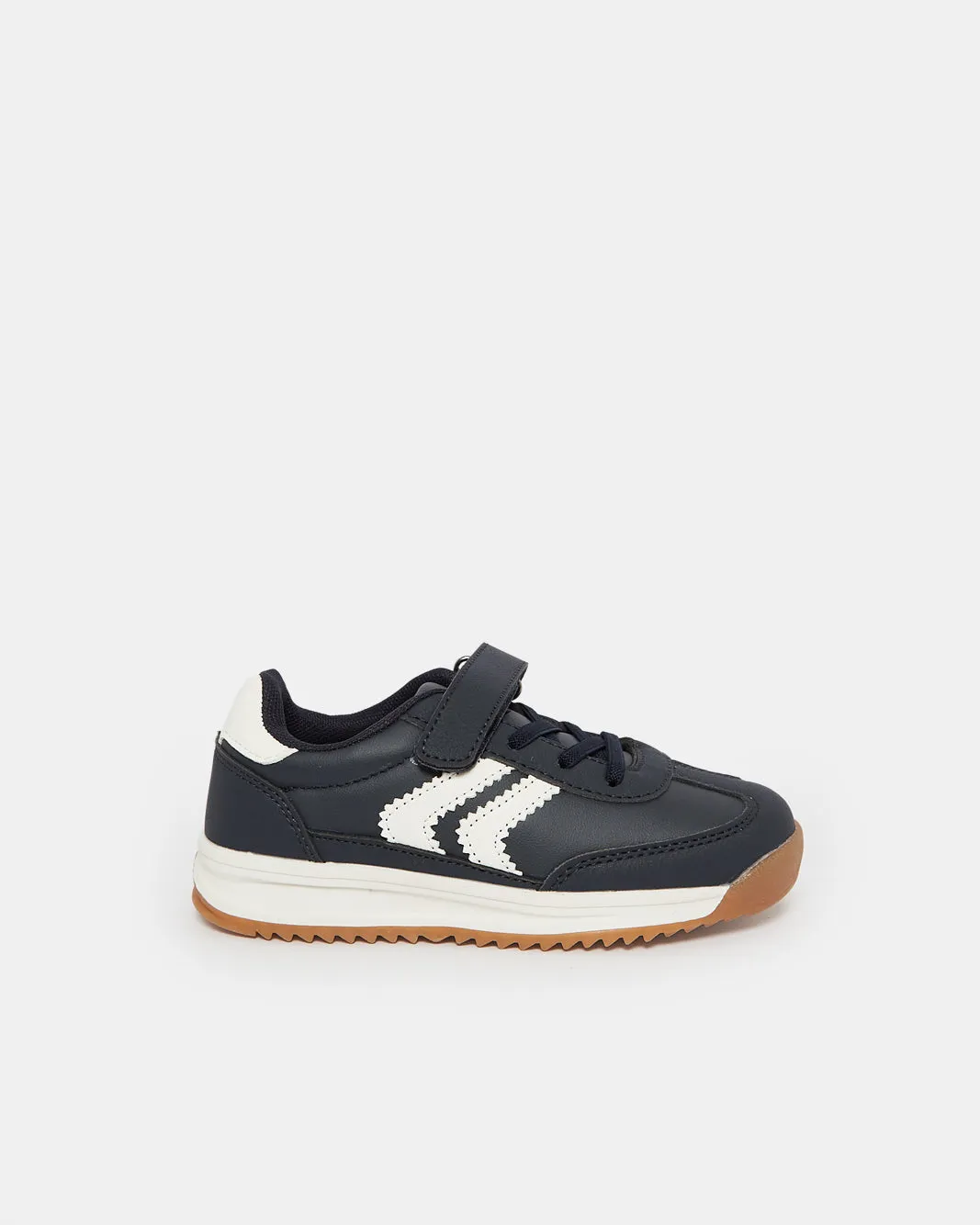 Boys Navy Material Block Sneakers sold by Redtag