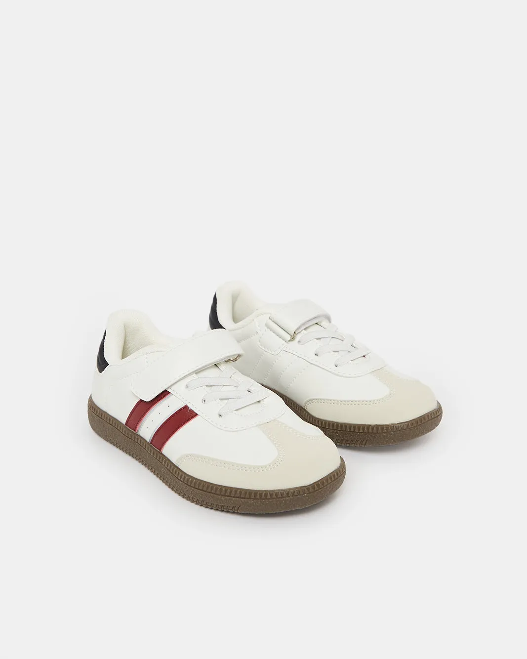 Boys White Retro Sneakers sold by Redtag product image thumbnail 2