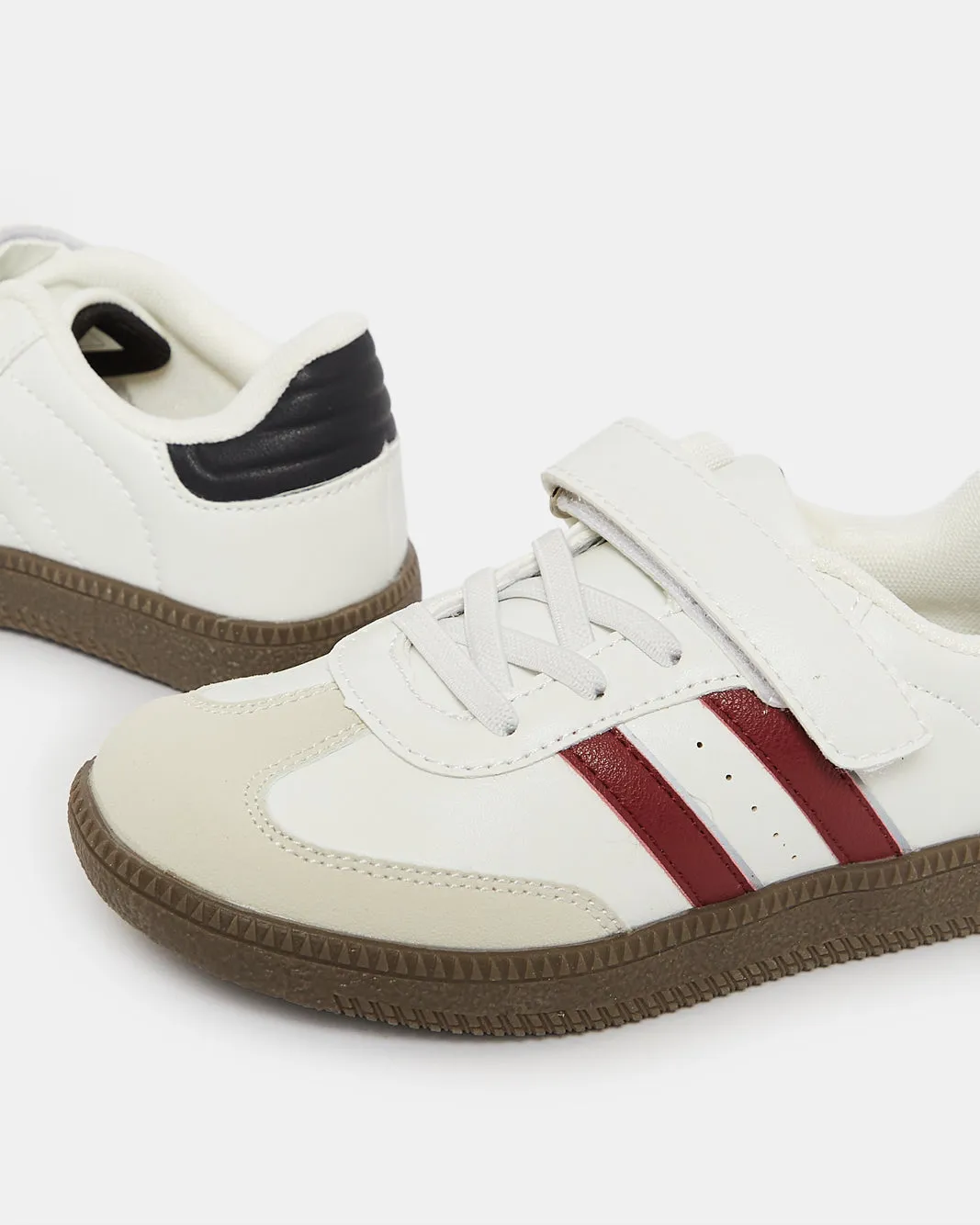 Boys White Retro Sneakers sold by Redtag product image thumbnail 3