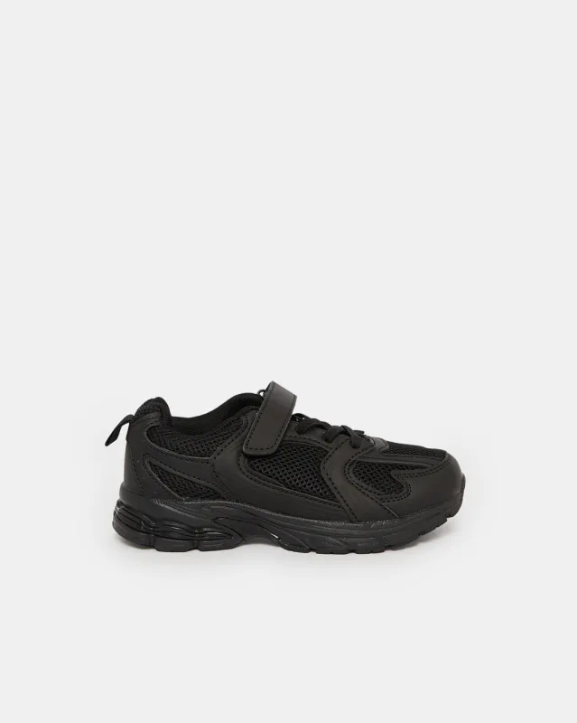 Boys Black Material Block Trainer sold by Redtag
