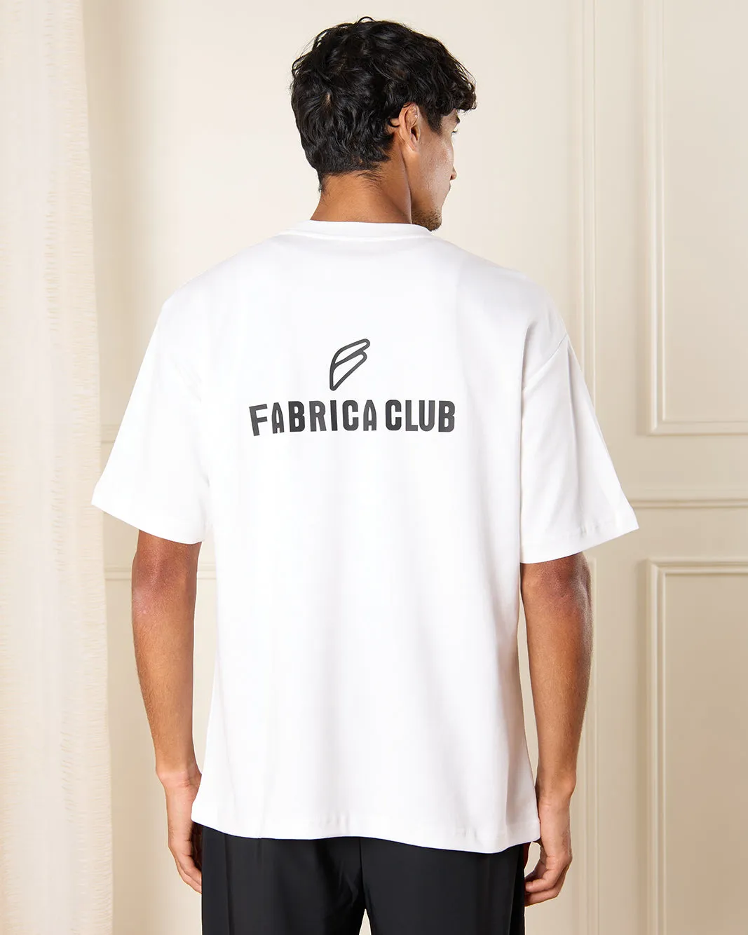 Men White Fabrica Club Print T-Shirt sold by Redtag product image thumbnail 3