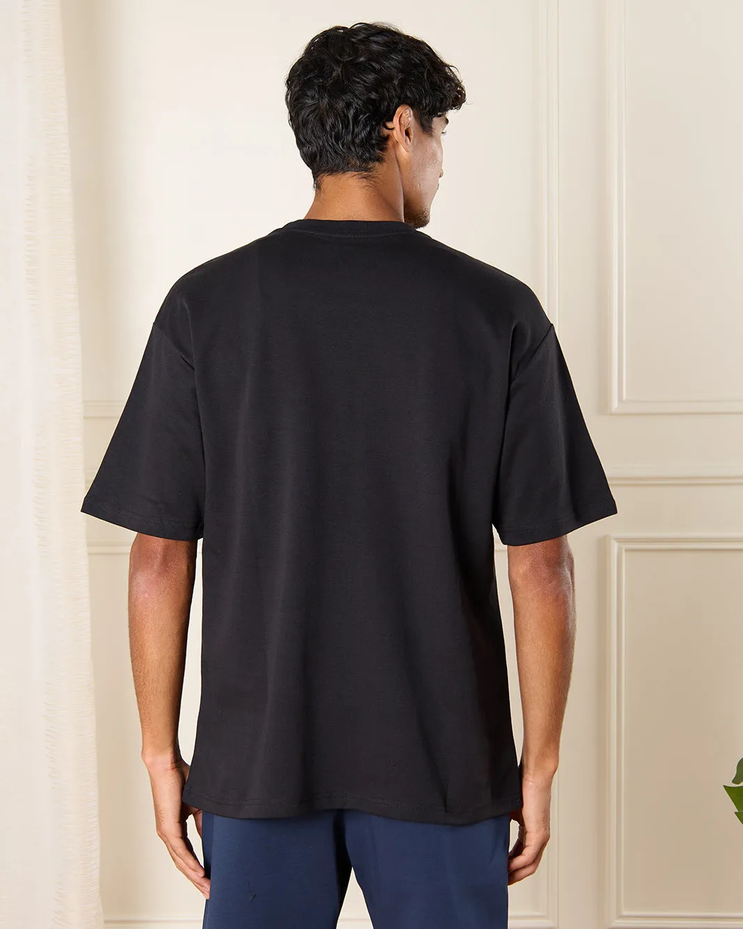 Men Black InternalClub Print T-Shirt sold by Redtag product image thumbnail 3