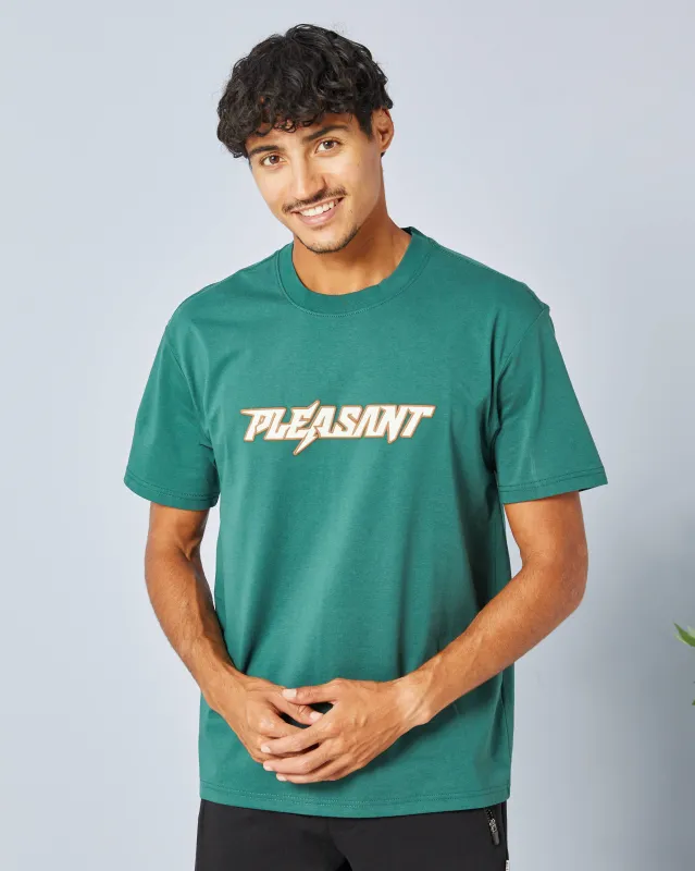 Men Green Pleasant Print T-Shirt sold by Redtag