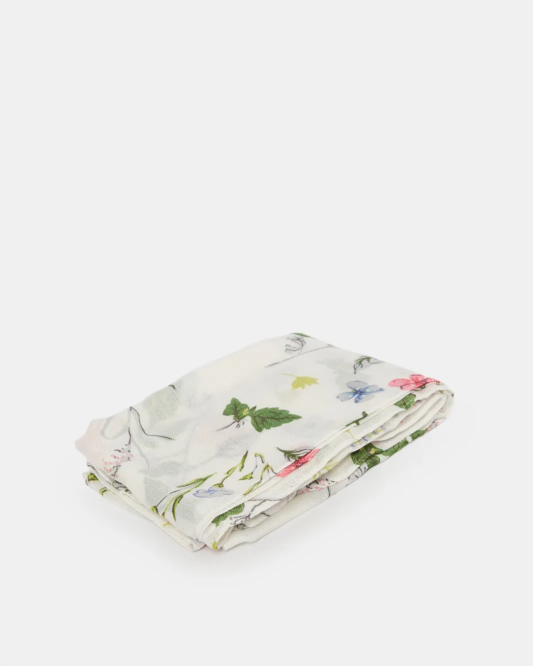Girls White Floral Print Scarf sold by Redtag product image thumbnail 2
