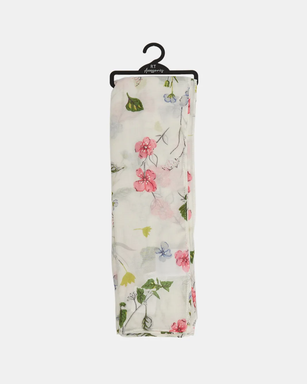 Girls White Floral Print Scarf sold by Redtag