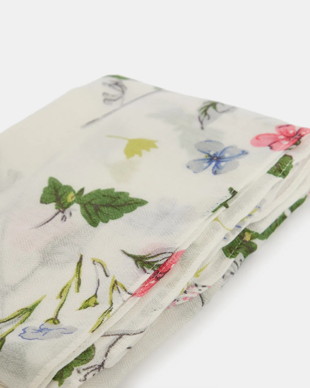 Girls White Floral Print Scarf sold by Redtag product image thumbnail 3