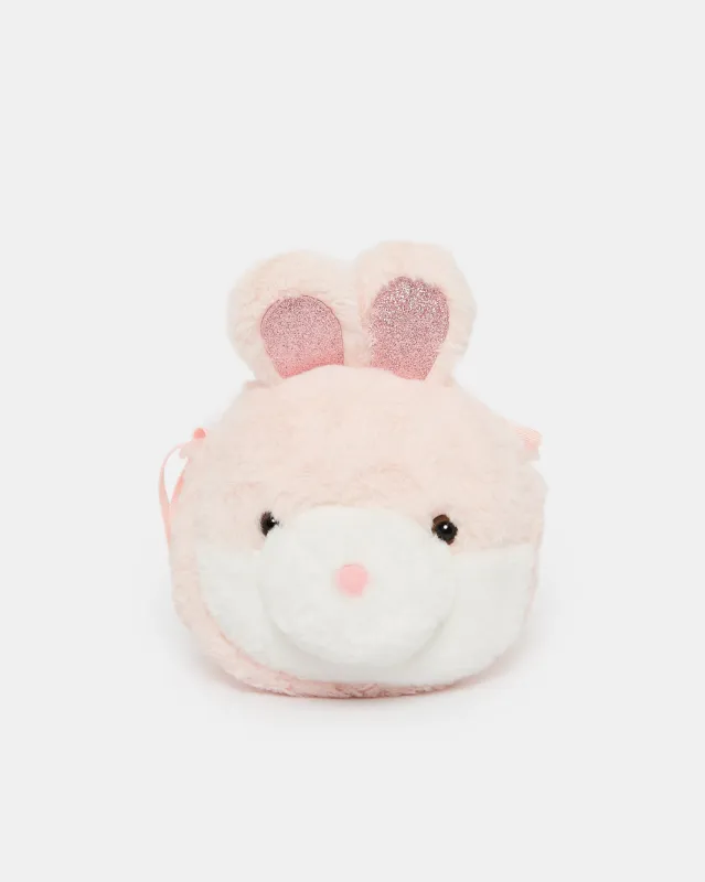 Girls Pink Faux Fur Crossbody Bag sold by Redtag