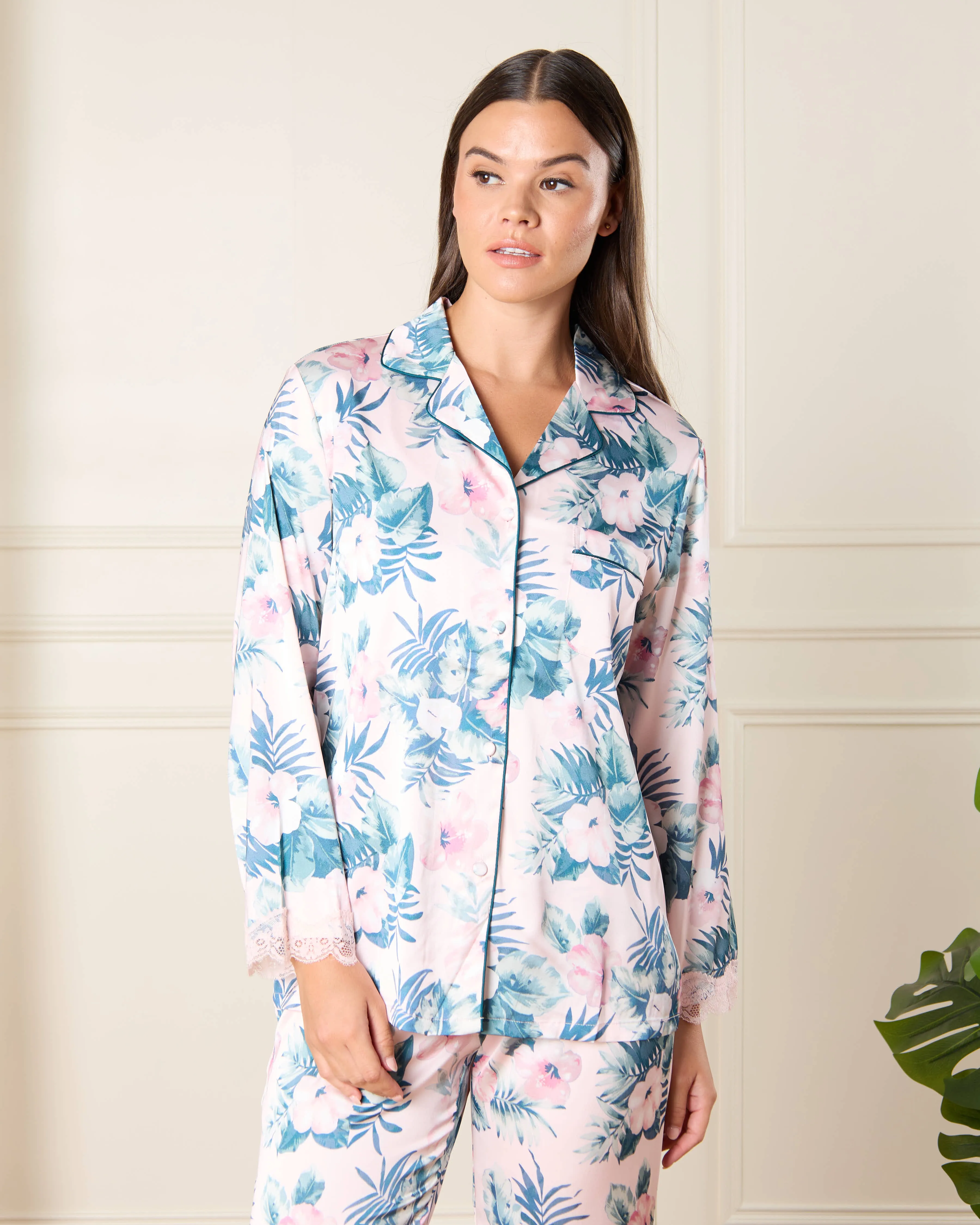 Women Pink Collared Pyjama Set (2 Piece) sold by Redtag product image thumbnail 2
