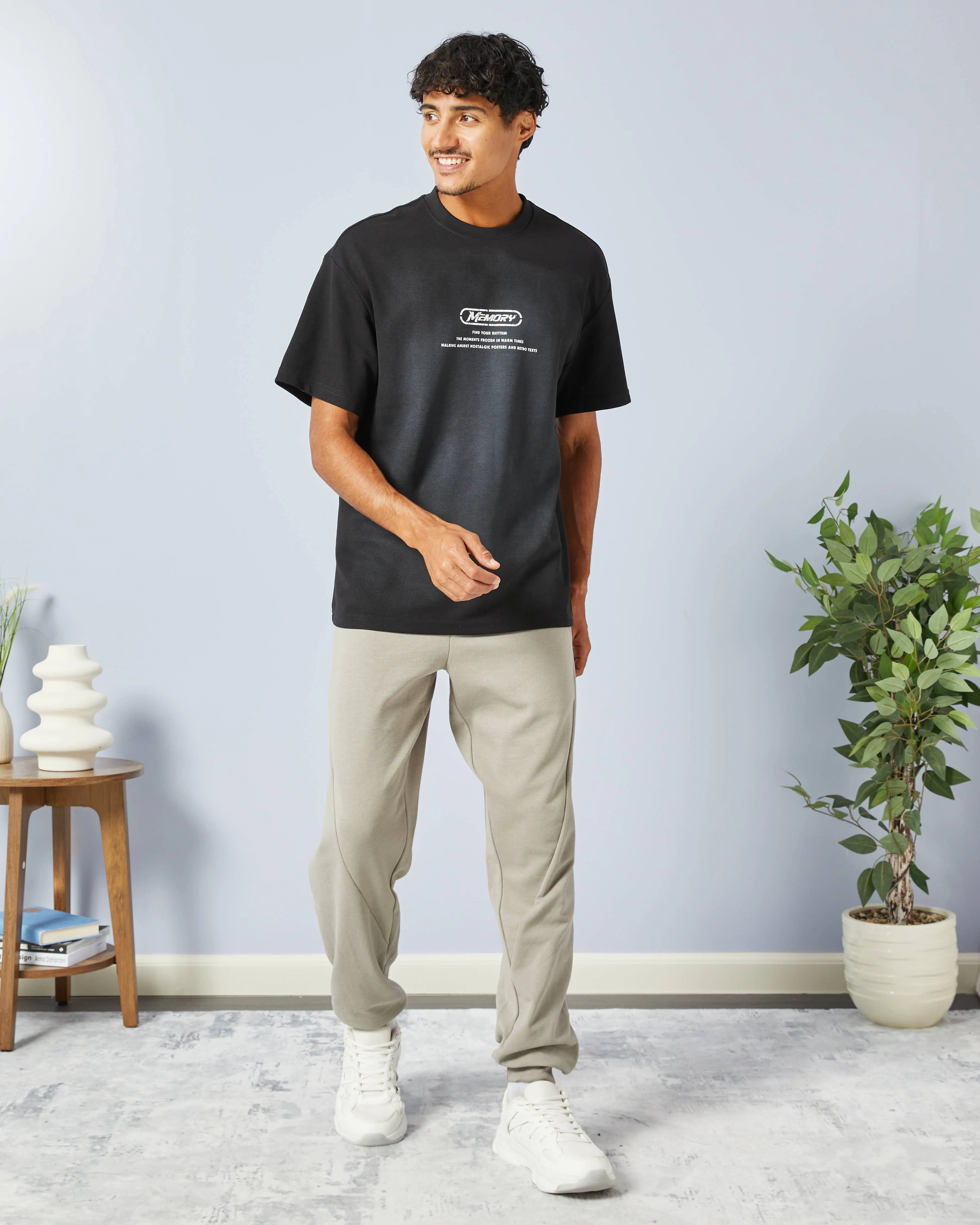 Men Black Printed T-Shirt sold by Redtag product image thumbnail 2