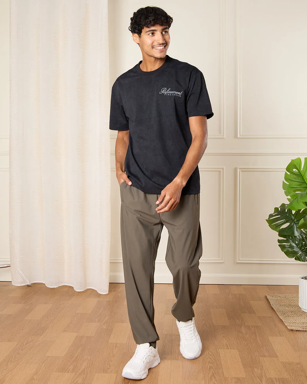 Men Black Printed T-Shirt sold by Redtag product image thumbnail 2