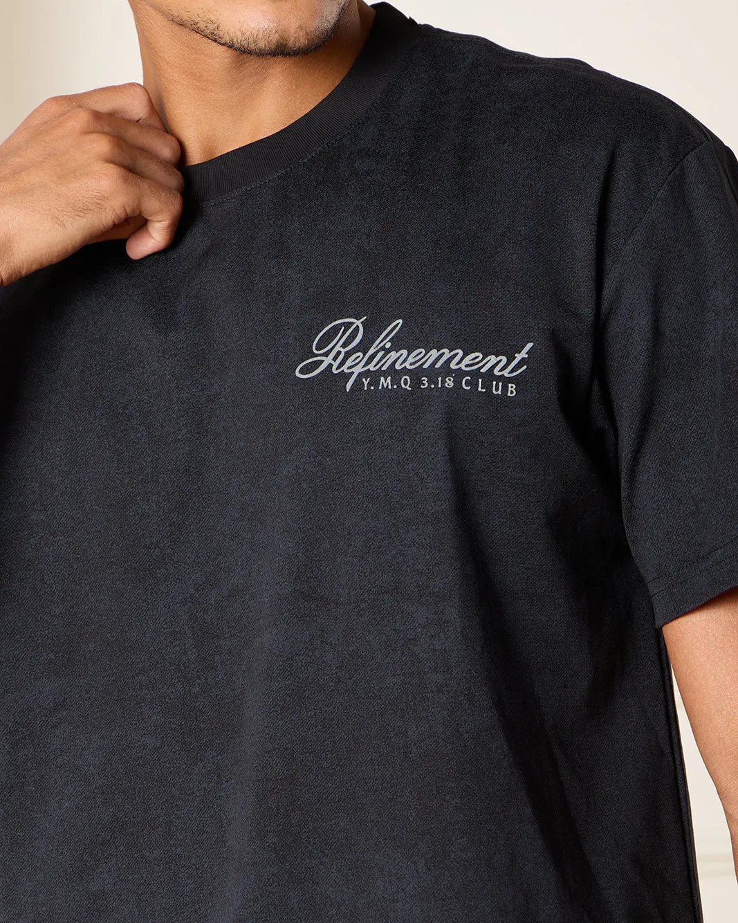 Men Black Printed T-Shirt sold by Redtag product image thumbnail 4