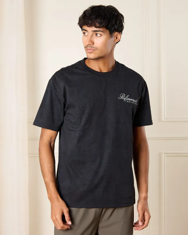 Men Black Printed T-Shirt sold by Redtag