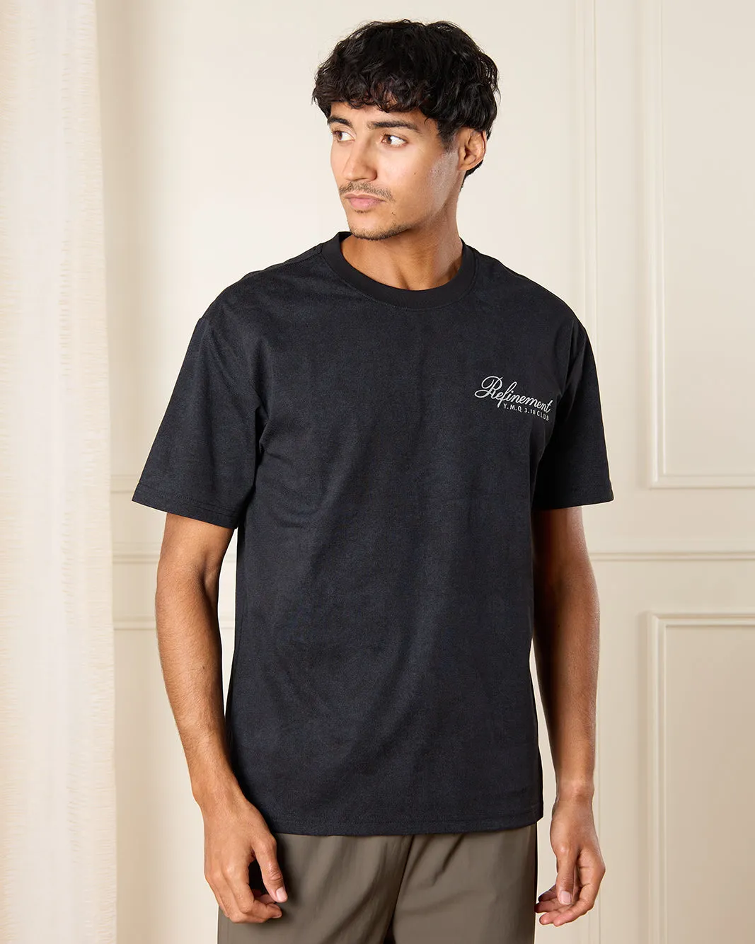 Men Black Printed T-Shirt sold by Redtag