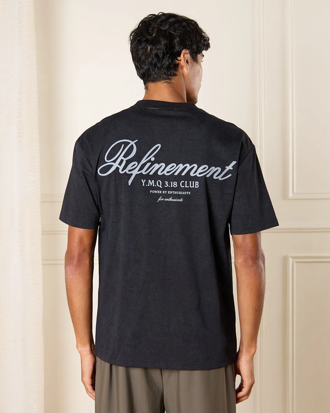 Men Black Printed T-Shirt sold by Redtag product image thumbnail 3