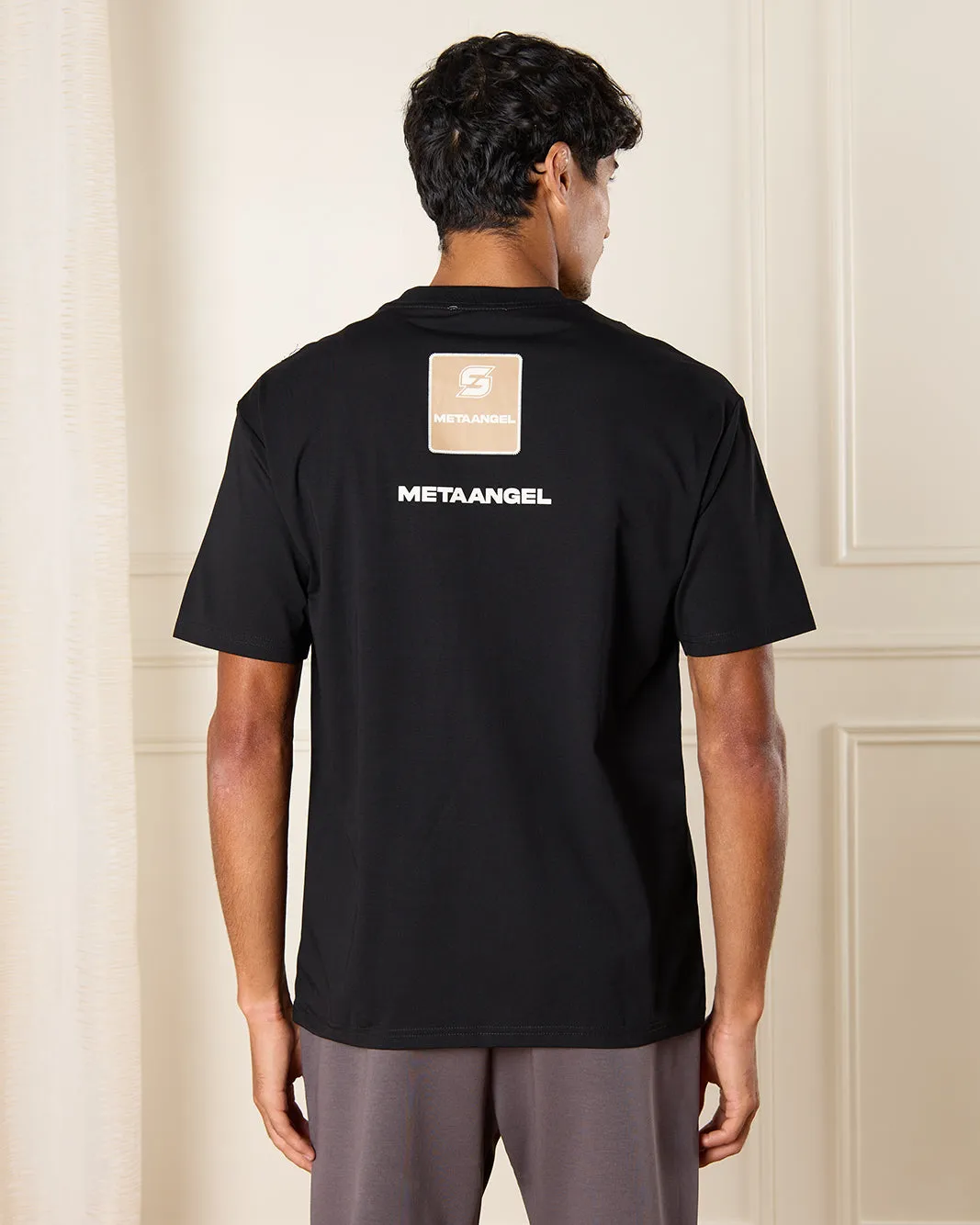 Men Black Printed T-Shirt sold by Redtag product image thumbnail 3